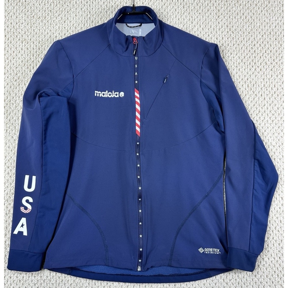 Maloja Jacket Mens L GoreTex Infinium Olympics Biathlon Team USA Full Zip 2014